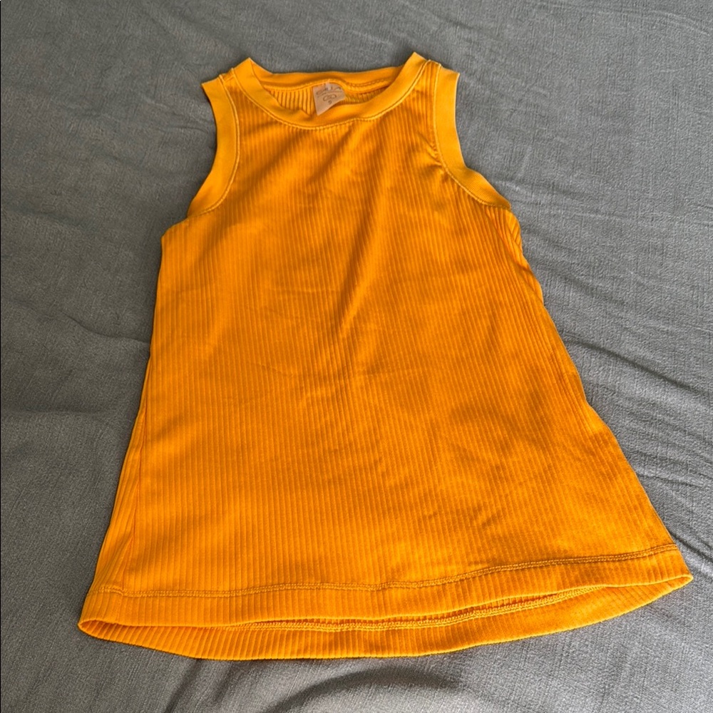 CALIA by Carrie Underwood Mustard Ribbed Top